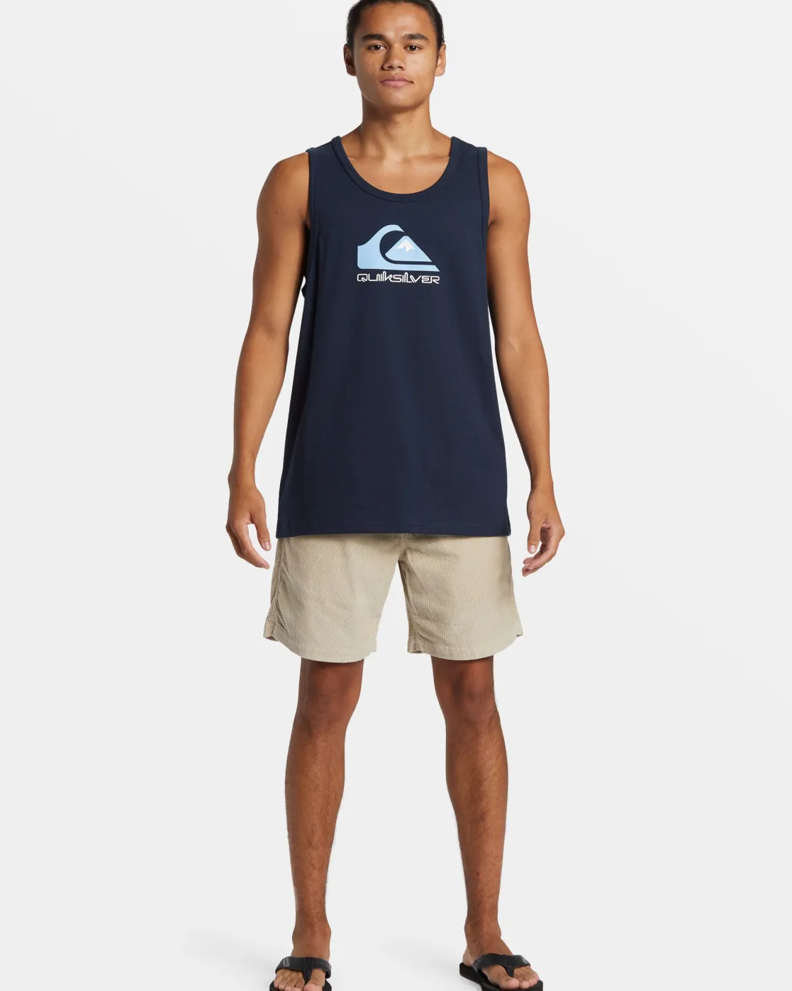 Quiksilver Tees>Comp Logo Tank DARKNAVY