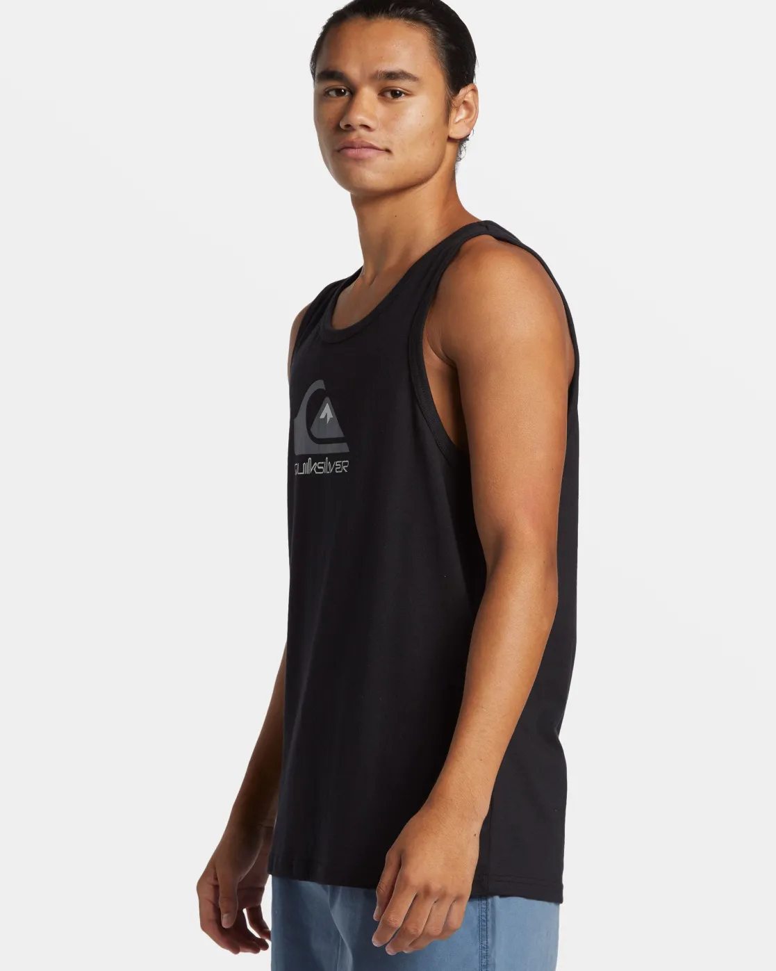 Quiksilver Tees>Comp Logo Tank BLACK