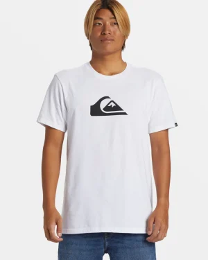 Quiksilver Tees>Comp Logo T-Shirt WHITE