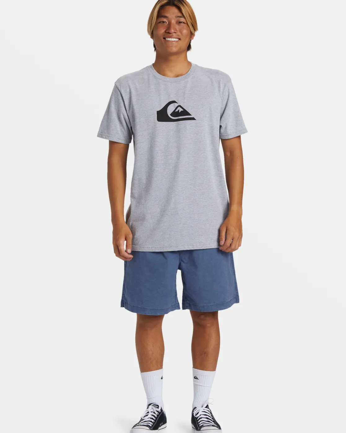 Quiksilver Tees>Comp Logo T-Shirt ATHLETICHEATHER