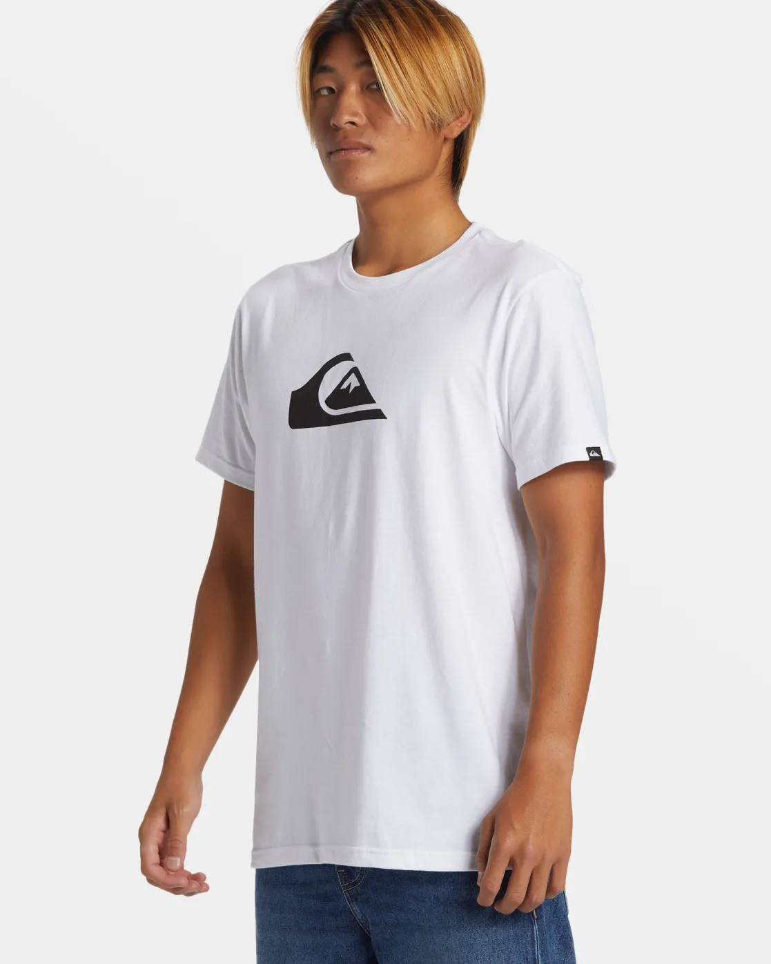 Quiksilver Tees>Comp Logo T-Shirt WHITE