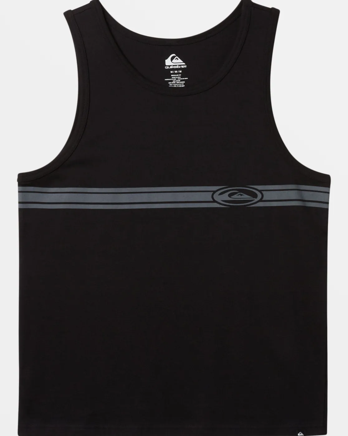 Quiksilver Tees>Comp Stripe Tank BLACK