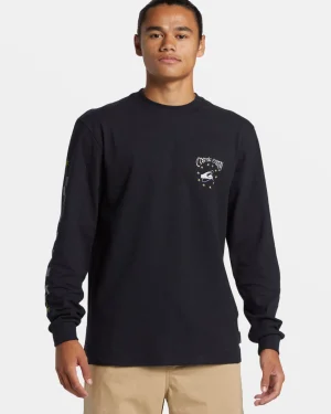 Quiksilver Tees>Cosmic Long Sleeve T-Shirt BLACK