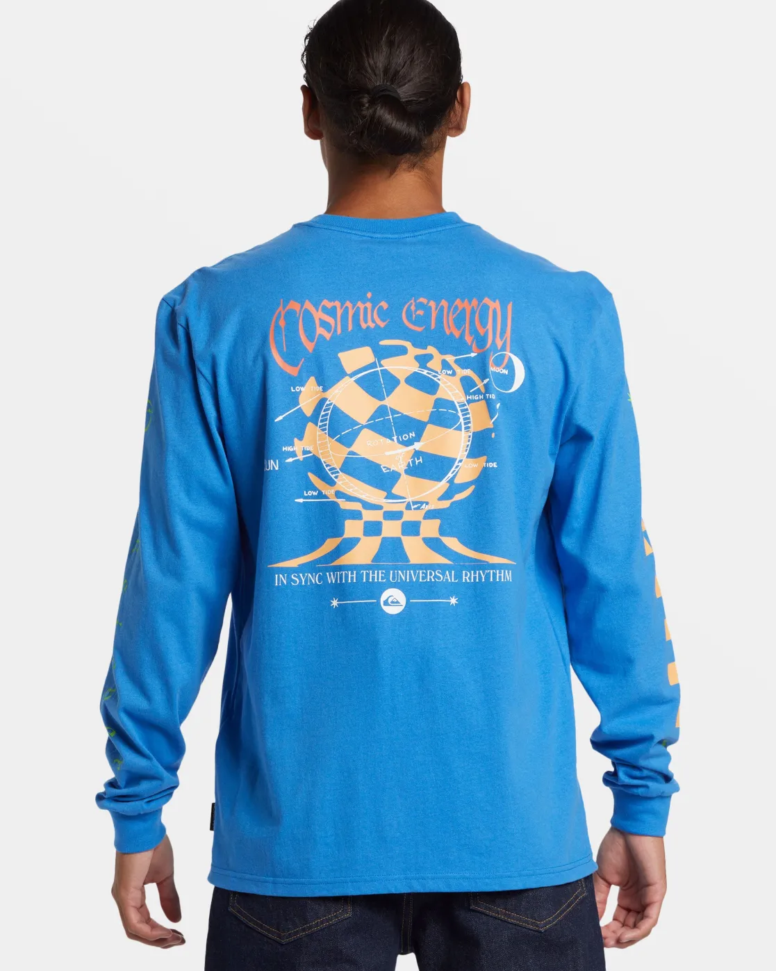 Quiksilver Tees>Cosmic Long Sleeve T-Shirt NEBULASBLUE