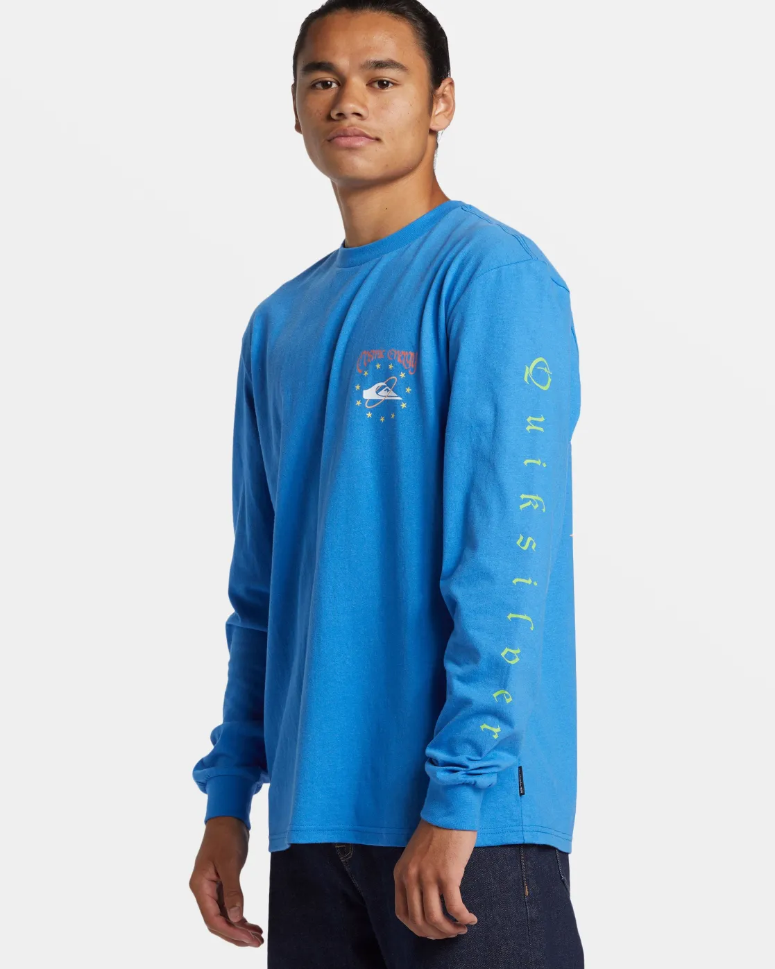 Quiksilver Tees>Cosmic Long Sleeve T-Shirt NEBULASBLUE