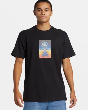 Quiksilver Tees>Cosmic Vibrations T-Shirt BLACK