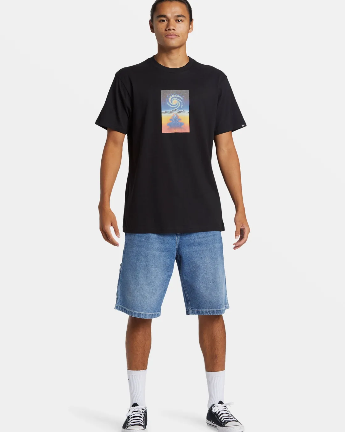 Quiksilver Tees>Cosmic Vibrations T-Shirt BLACK