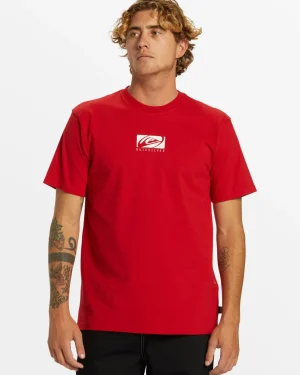 Quiksilver Tees>Cropped Oversized T-Shirt - SALSA