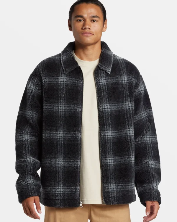 Quiksilver Jackets | Cozy Gifts>Deck Zip-Up Jacket DECKFLEECE-BLACK