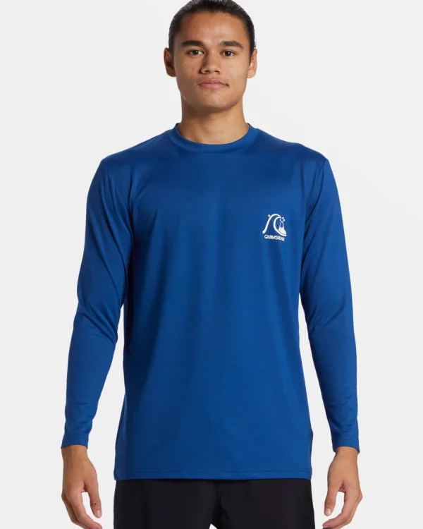 Quiksilver Rashguards | Under $50>DNA Bubble Logo Long Sleeve Surf Tee MONACOBLUE