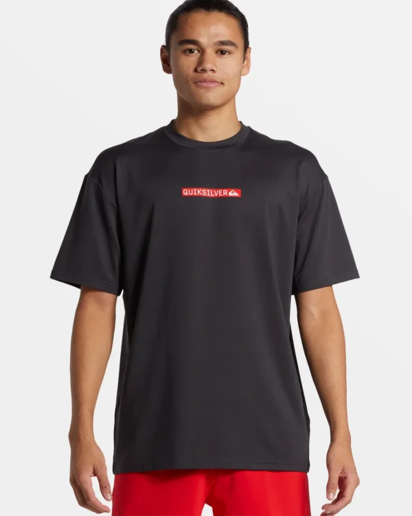 Quiksilver Rashguards | Under $50>DNA Clicker Logo Short Sleeve Surf Tee TARMAC
