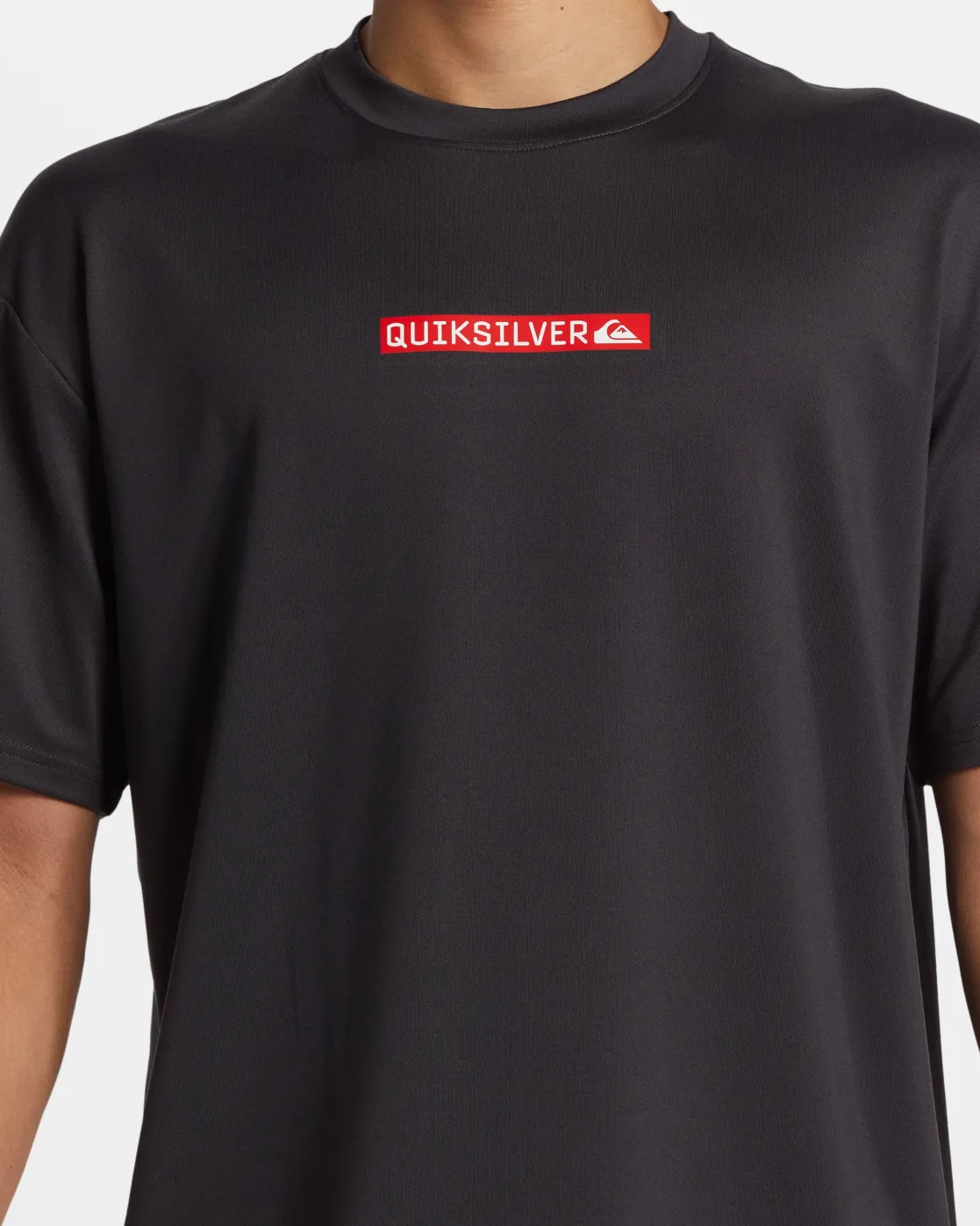 Quiksilver Rashguards | Under $50>DNA Clicker Logo Short Sleeve Surf Tee TARMAC