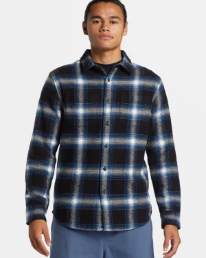 Quiksilver Shirts & Polos | Under $100>DNA Long Sleeve Flannel Shirt BLACKDNAFLANNEL