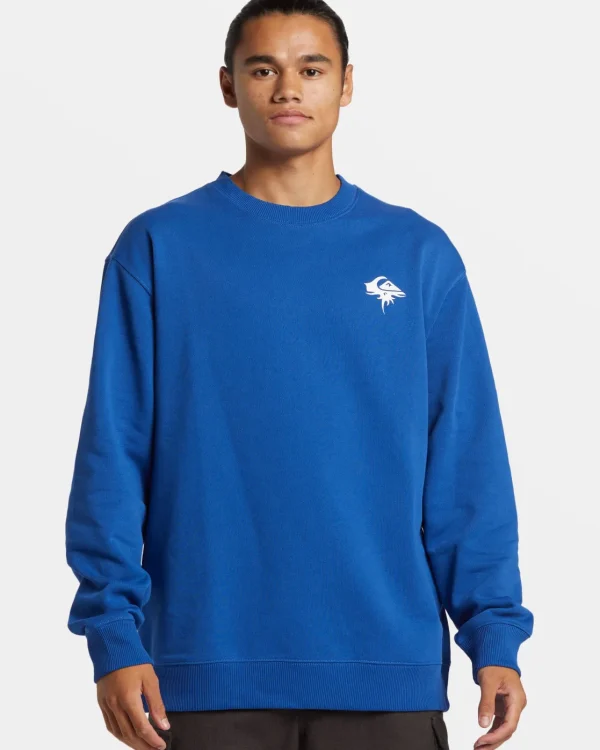 Quiksilver Sweatshirts & Hoodies | Under $100>DNA Thorn Logo Crewneck Sweatshirt MONACOBLUE