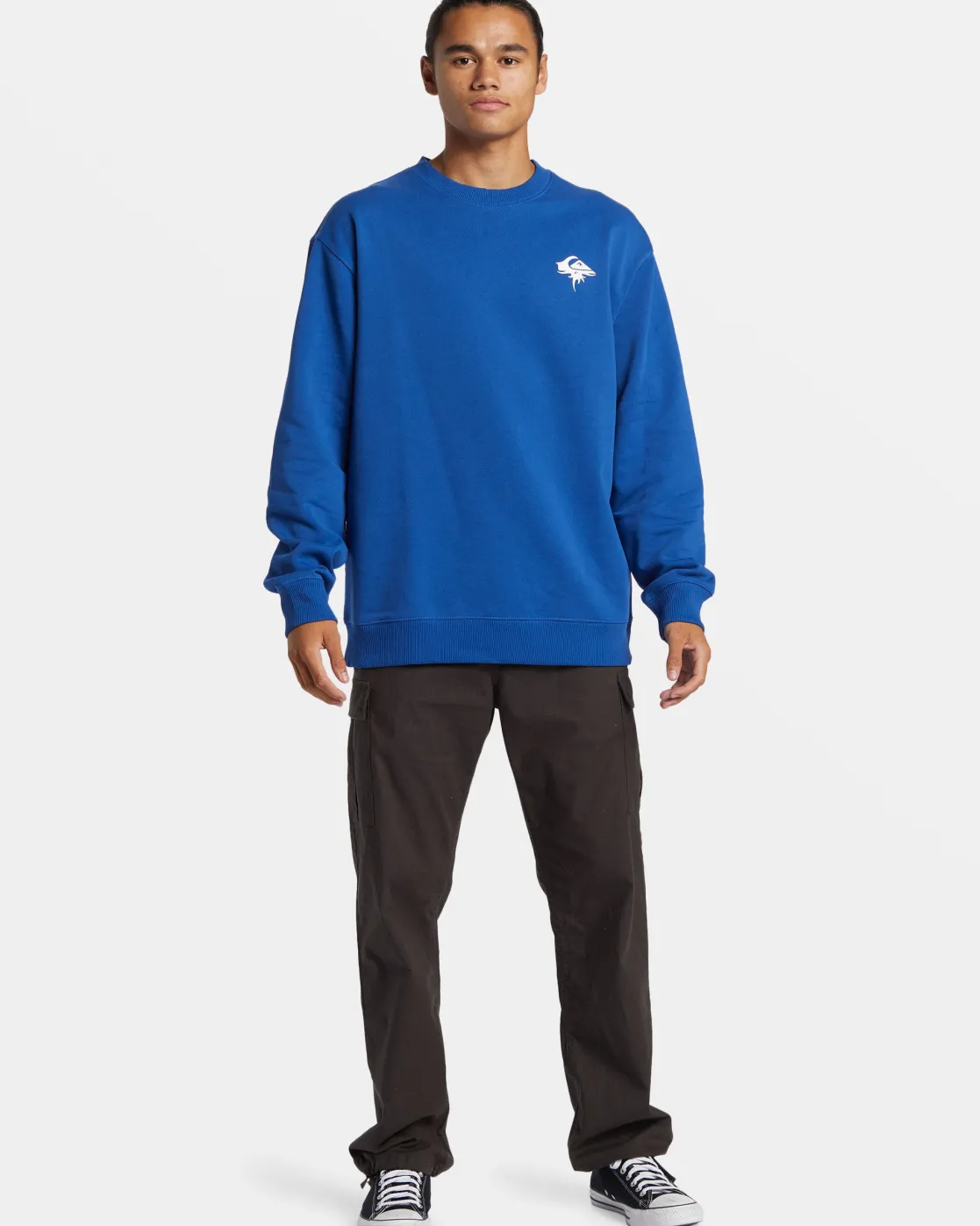 Quiksilver Sweatshirts & Hoodies | Under $100>DNA Thorn Logo Crewneck Sweatshirt MONACOBLUE