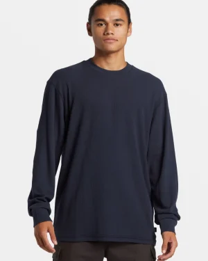 Quiksilver Shirts & Polos>Drills Long Sleeve Thermal Shirt DARKNAVY