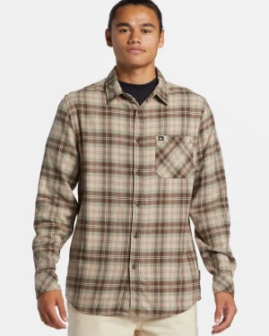 Quiksilver Shirts & Polos | Under $100>Ensign Classic Long Sleeve Flannel Shirt DARKBROWNENSIGNCLASSICFLAN