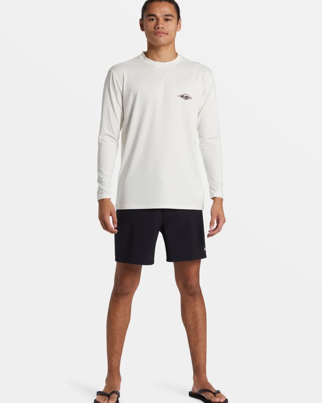Quiksilver Rashguards>Everyday Long Sleeve Surf Tee SNOWWHITE
