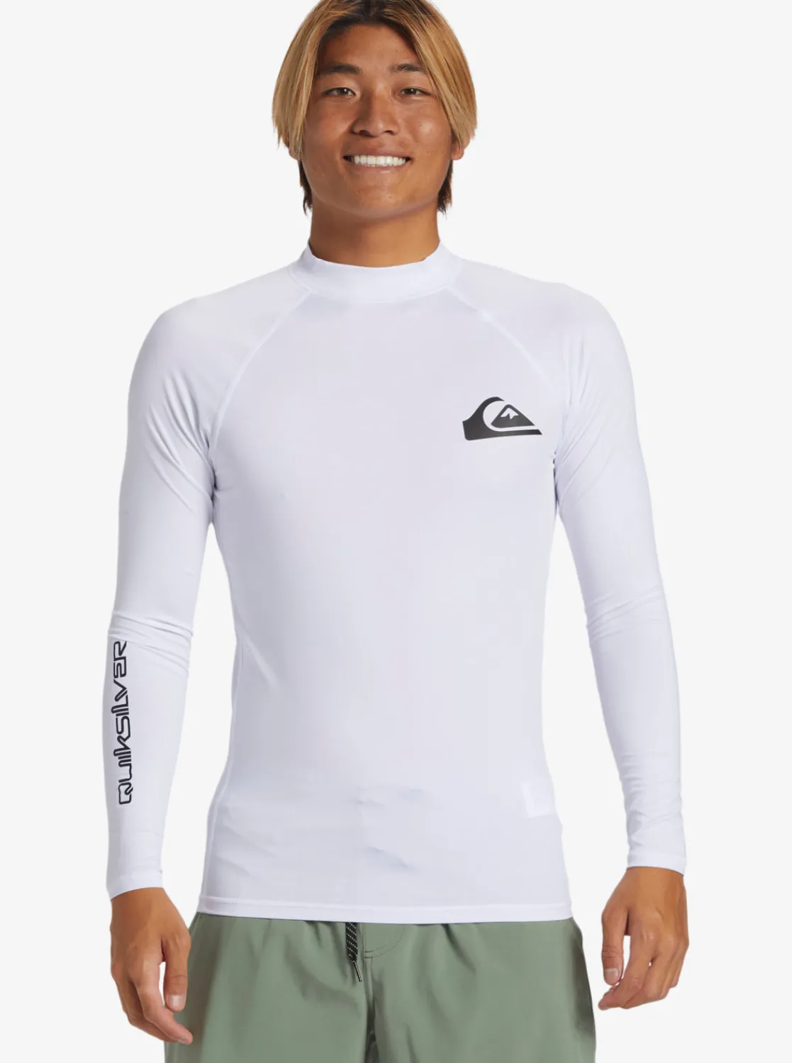 Quiksilver Rashguards>Everyday UPF 50 Long Sleeve Rashguard WHITE