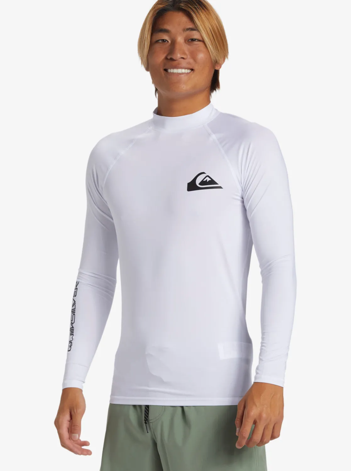 Quiksilver Rashguards>Everyday UPF 50 Long Sleeve Rashguard WHITE