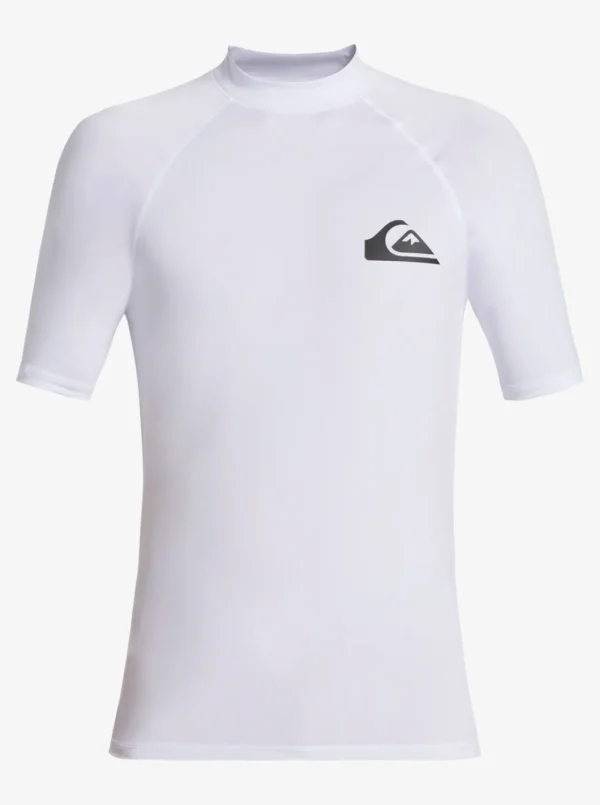 Quiksilver Rashguards>Everyday UPF 50 Short Sleeve Rashguard WHITE