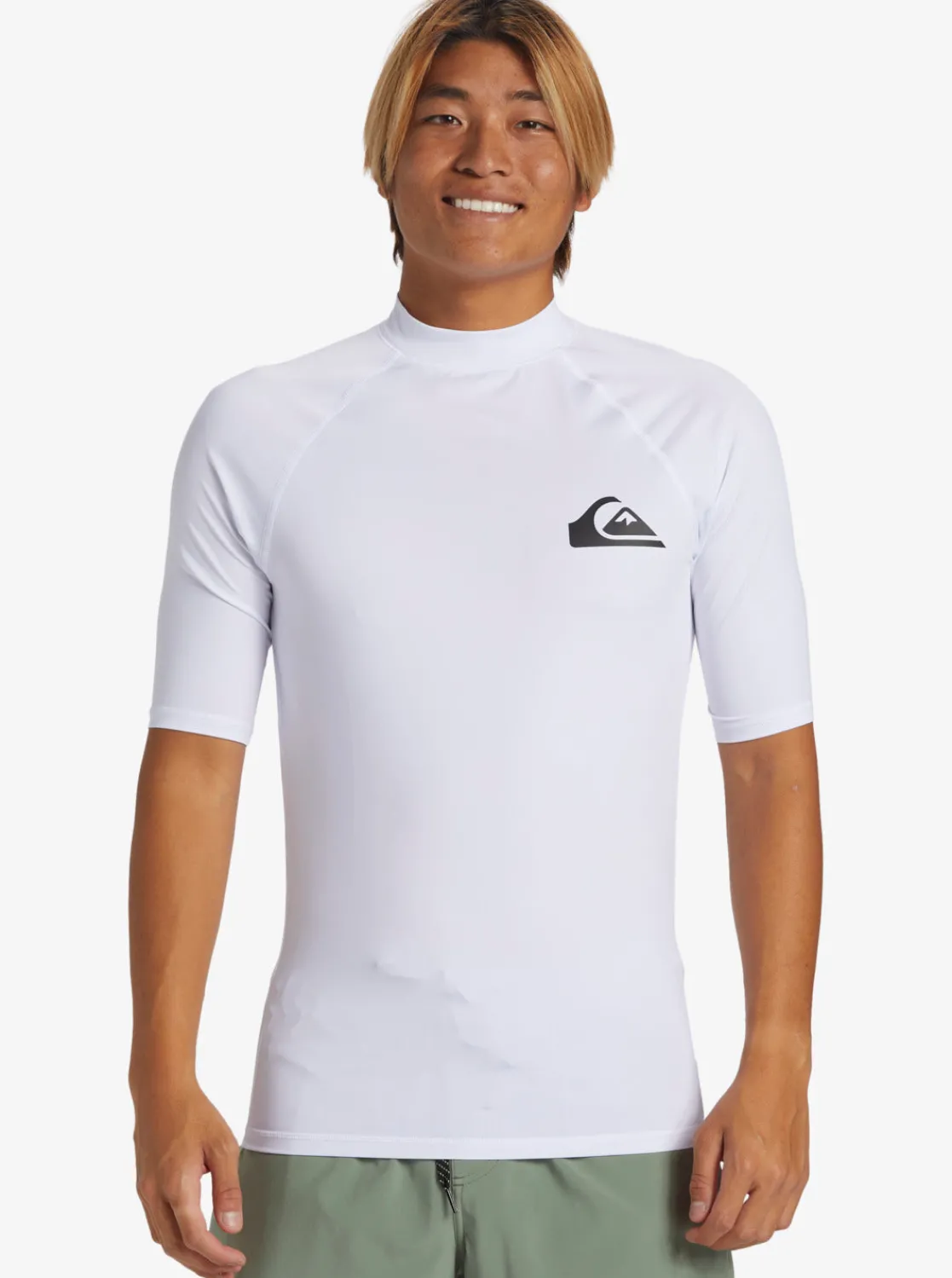 Quiksilver Rashguards>Everyday UPF 50 Short Sleeve Rashguard WHITE