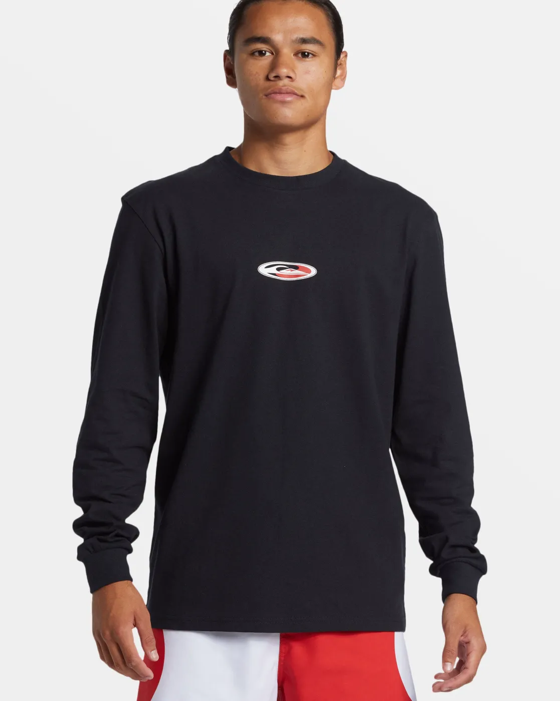 Quiksilver Tees>Griff Long Sleeve T-Shirt BLACK