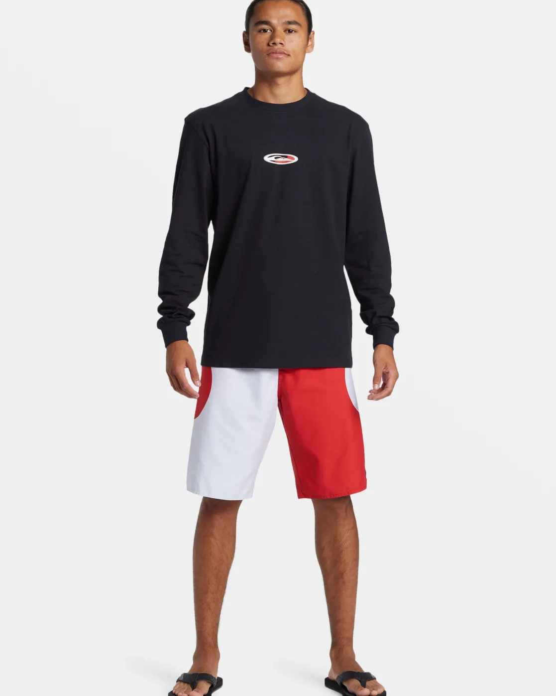 Quiksilver Tees>Griff Long Sleeve T-Shirt BLACK