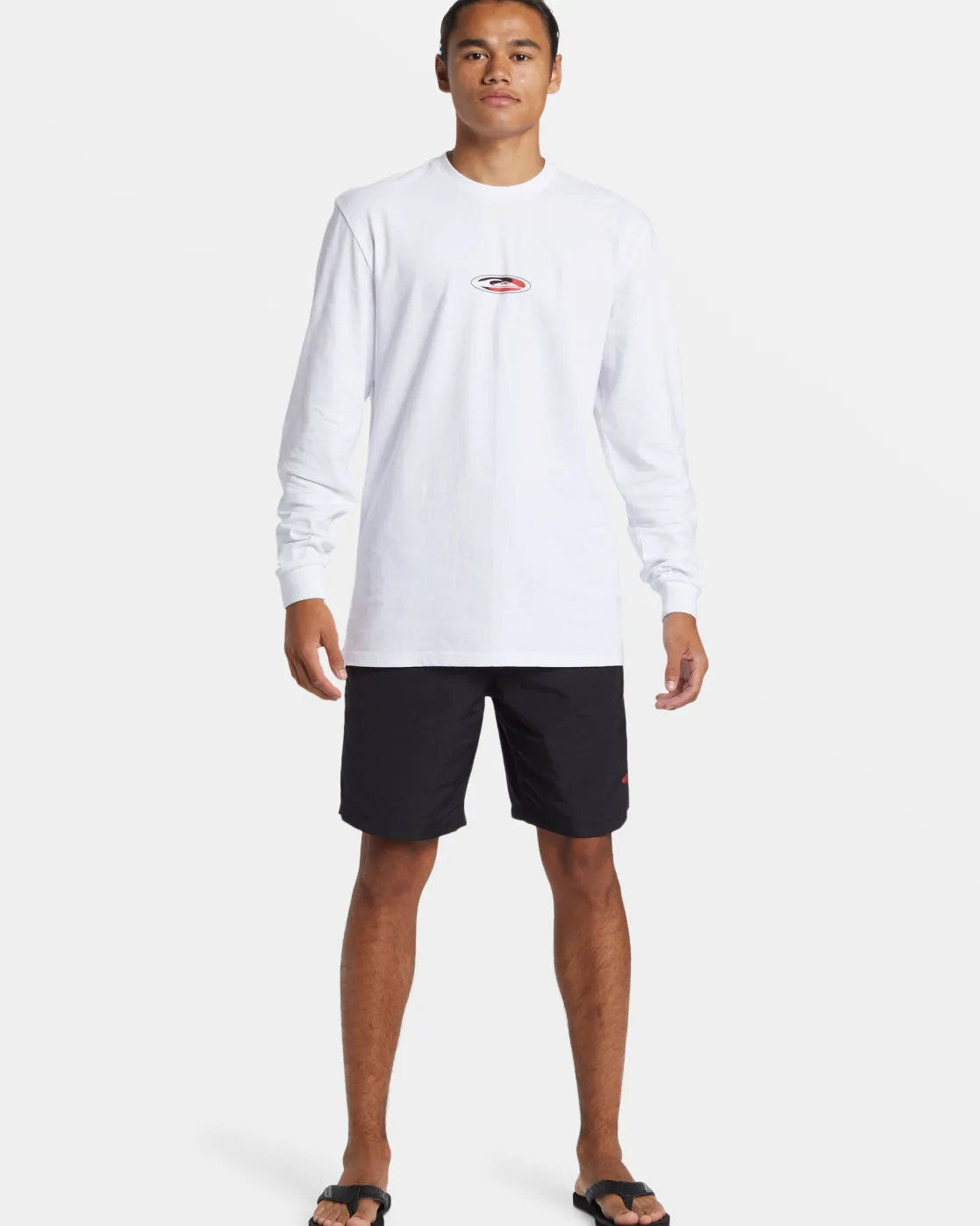 Quiksilver Tees>Griff Long Sleeve T-Shirt WHITE