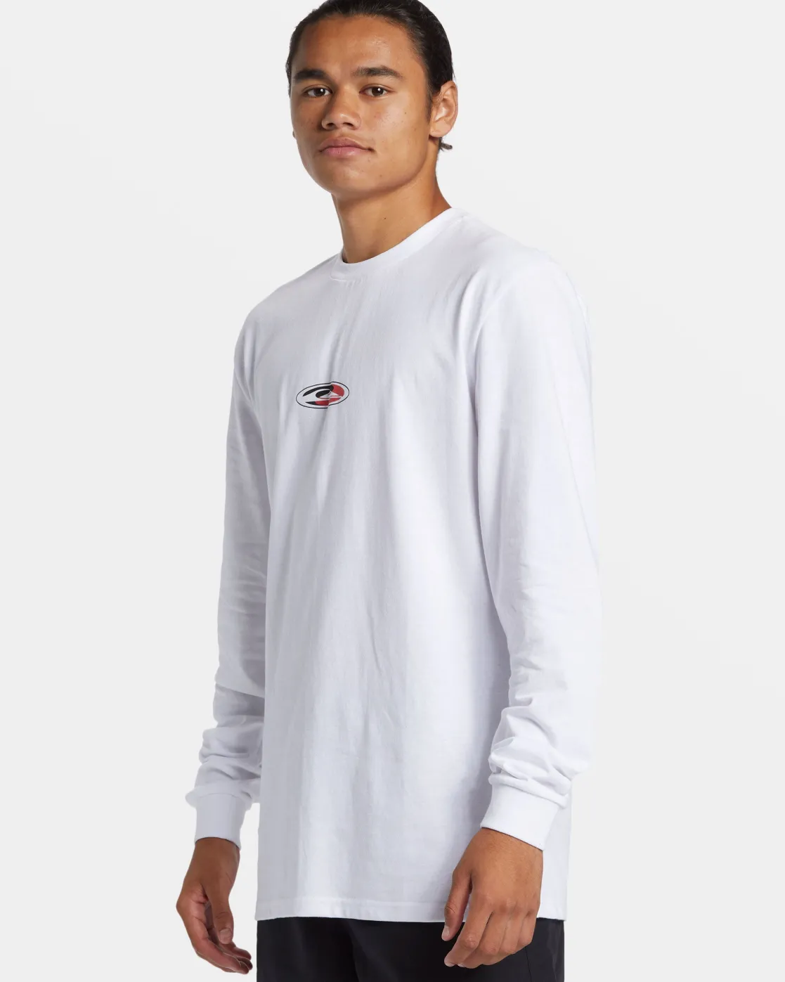 Quiksilver Tees>Griff Long Sleeve T-Shirt WHITE