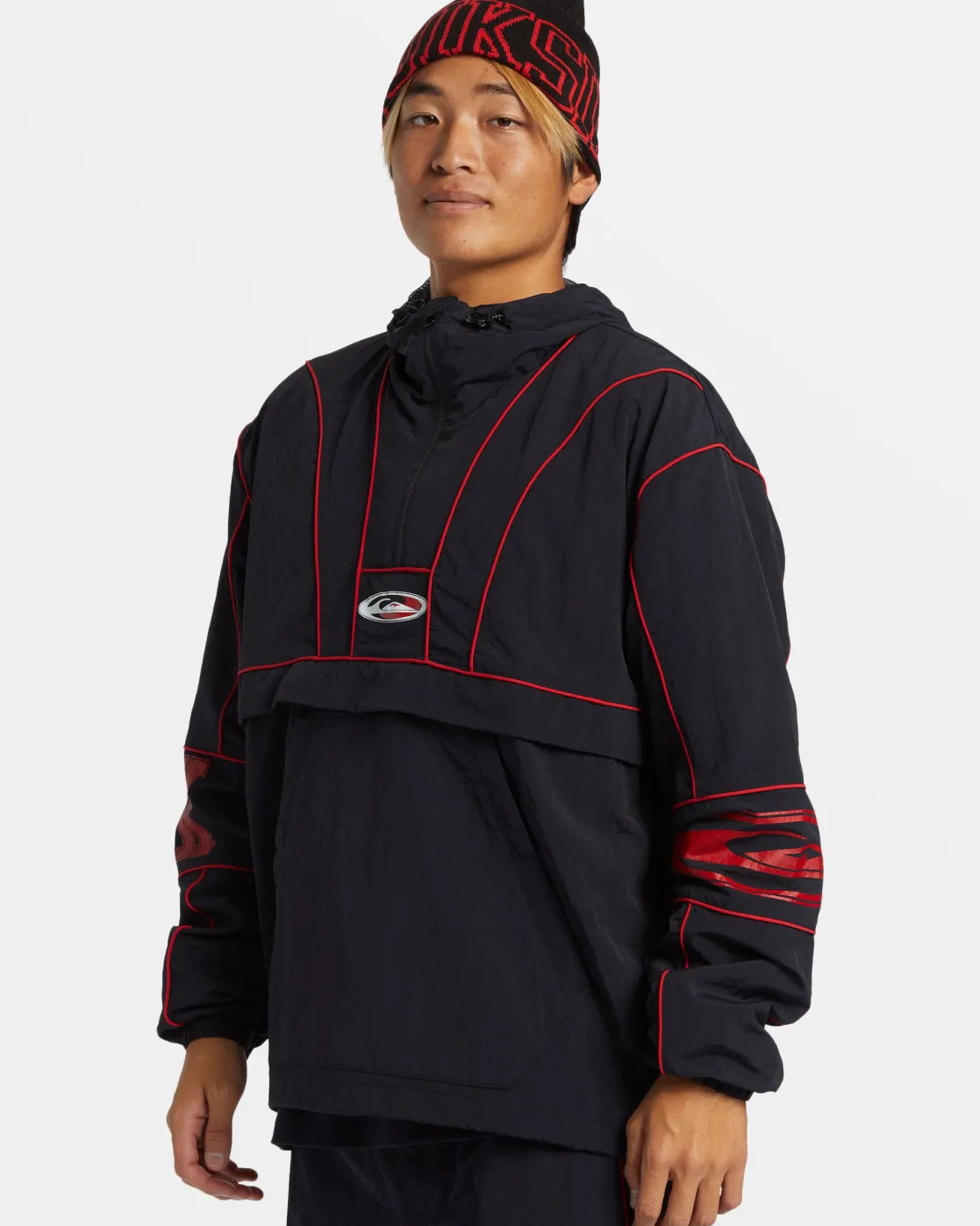 Quiksilver Jackets | Under $100>Griff Surf Half-Zip Jacket BLACK