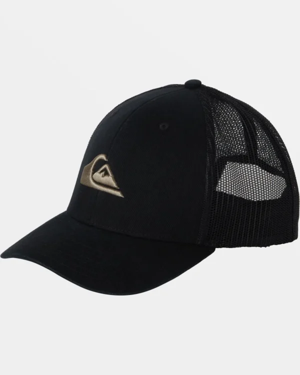 Quiksilver Hats>Grounder Trucker Hat BLACK