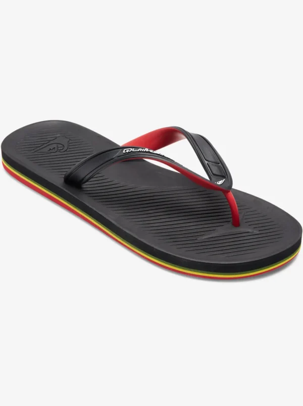 Quiksilver Sandals>Haleiwa Core Flip-Flops BLACK3
