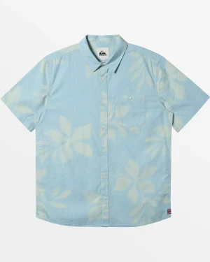 Quiksilver Shirts & Polos>Hawaii Carved Paddle Short Sleeve Shirt - BLUEBELL