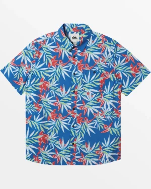 Quiksilver Shirts & Polos>Hawaii Feelin Floral Short Sleeve Shirt - STARSAPPHIRE