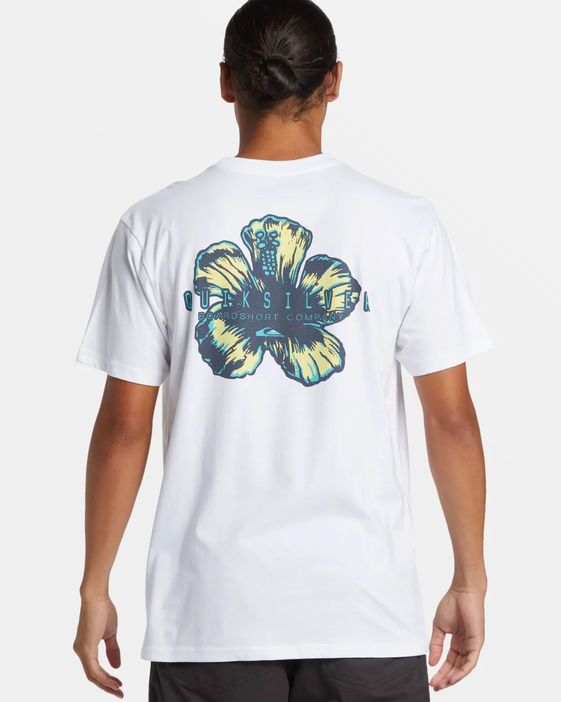 Quiksilver Tees>Hibiscus Pop T-Shirt WHITE