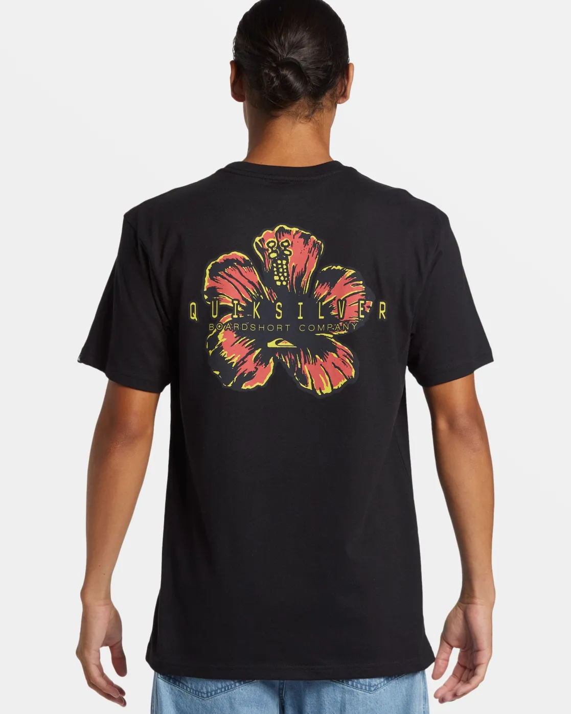 Quiksilver Tees>Hibiscus Pop T-Shirt BLACK