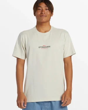 Quiksilver Tees>Hibiscus T-Shirt - SILVERBIRCH