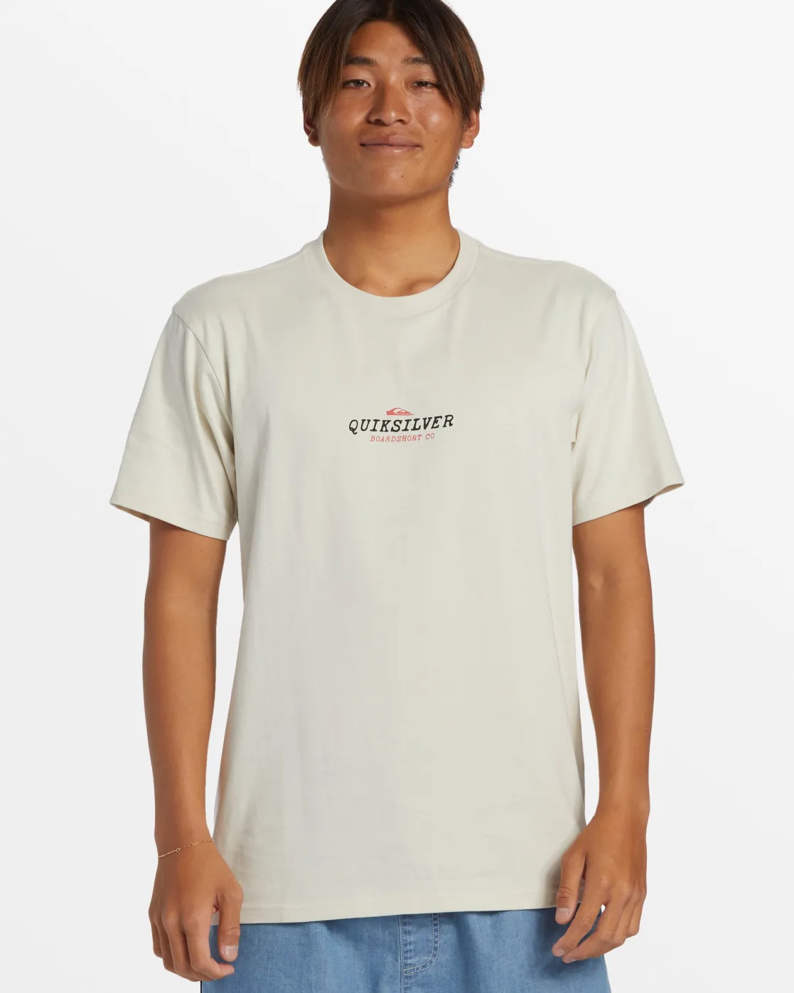 Quiksilver Tees>Hibiscus T-Shirt - SILVERBIRCH