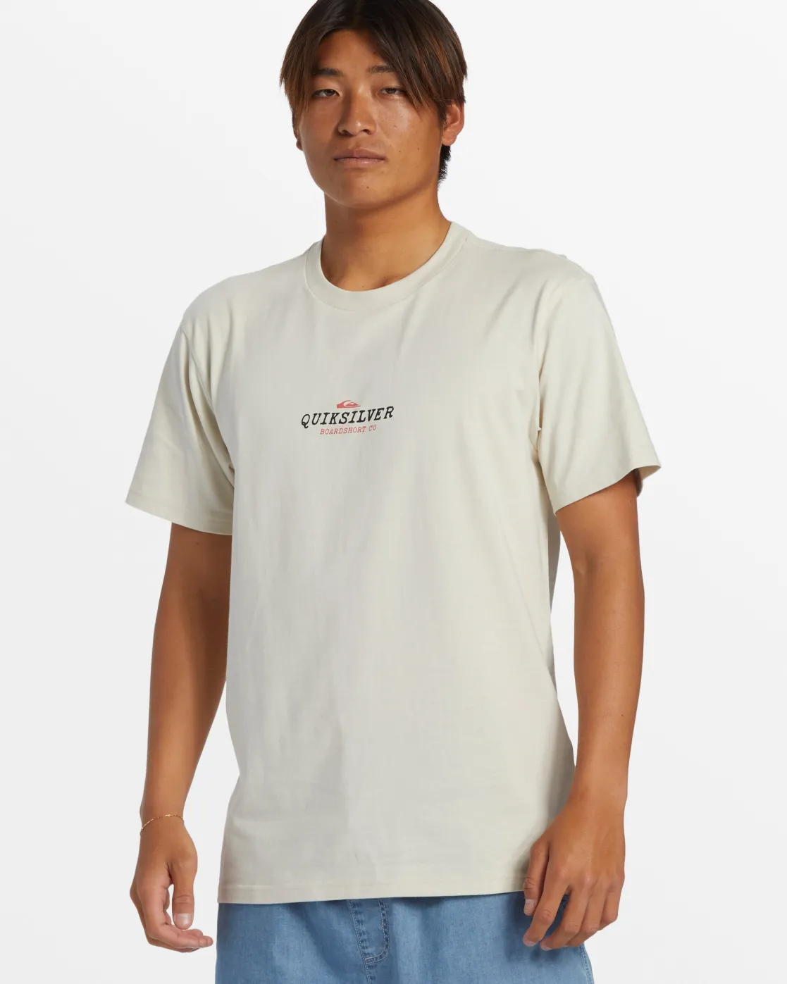 Quiksilver Tees>Hibiscus T-Shirt - SILVERBIRCH