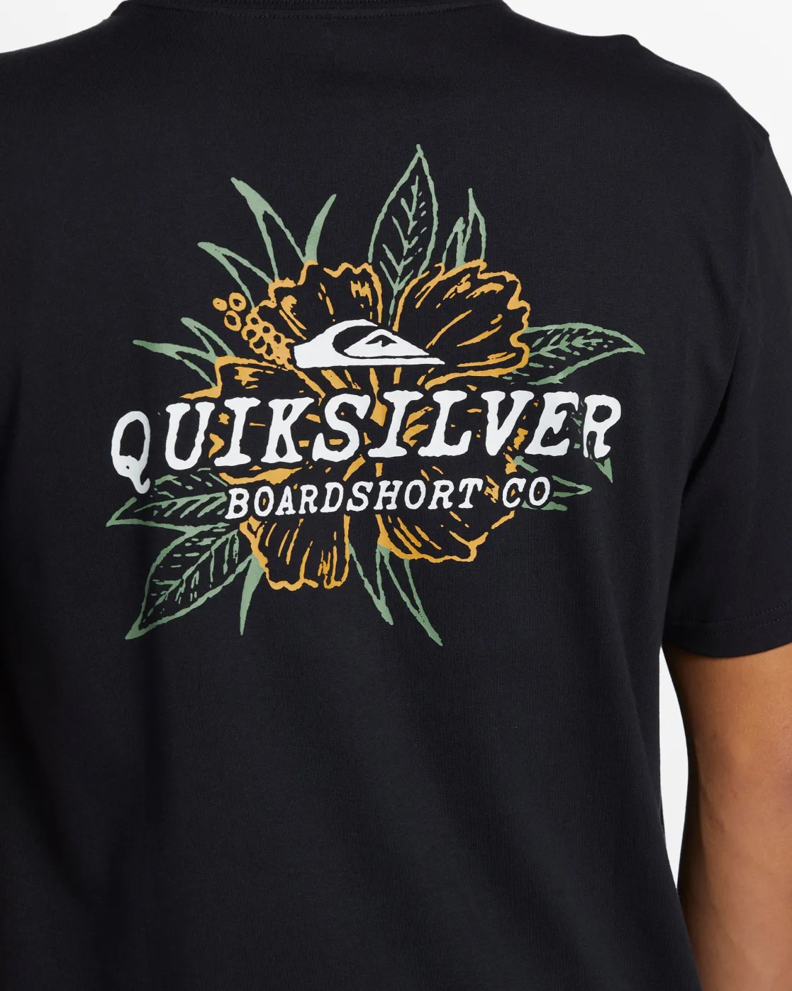 Quiksilver Tees>Hibiscus T-Shirt - BLACK