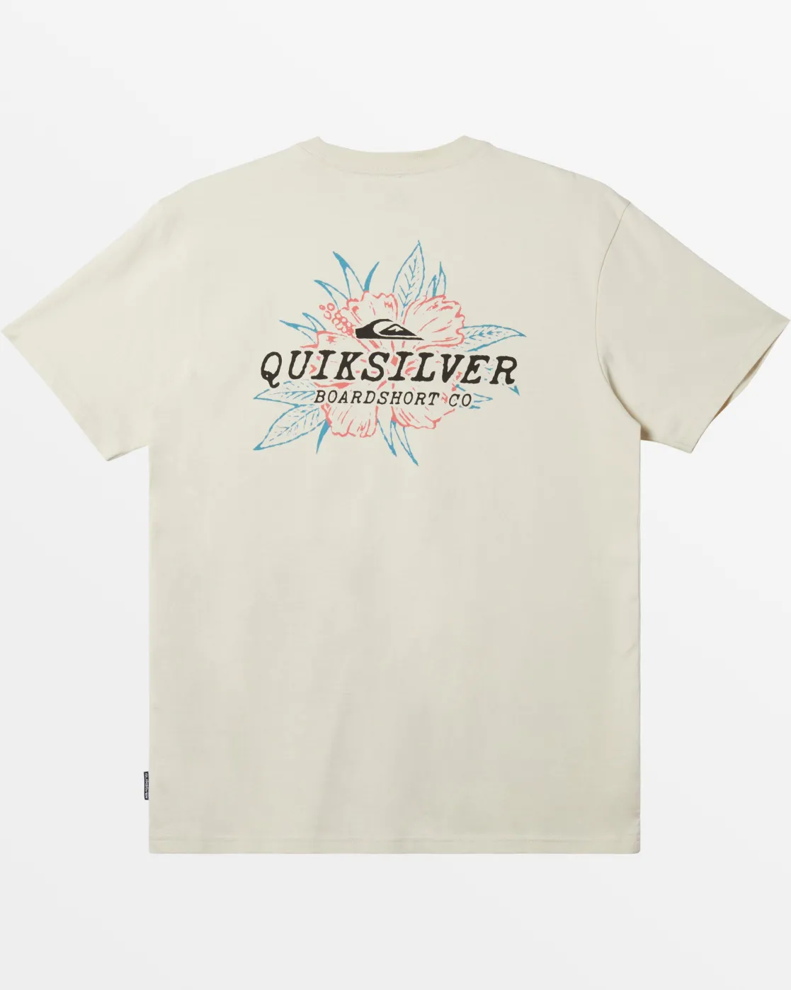 Quiksilver Tees>Hibiscus T-Shirt - SILVERBIRCH