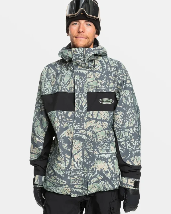 Quiksilver Snow Jackets>High Altitude 20K Snow Jacket WOODLANDABSTRACTSEASPRAY