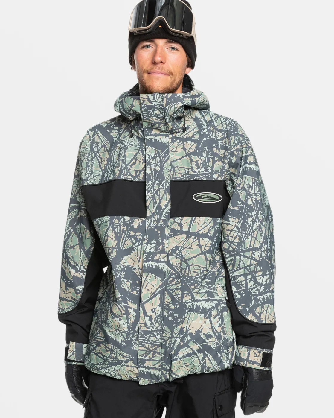 Quiksilver Snow Jackets>High Altitude 20K Snow Jacket WOODLANDABSTRACTSEASPRAY