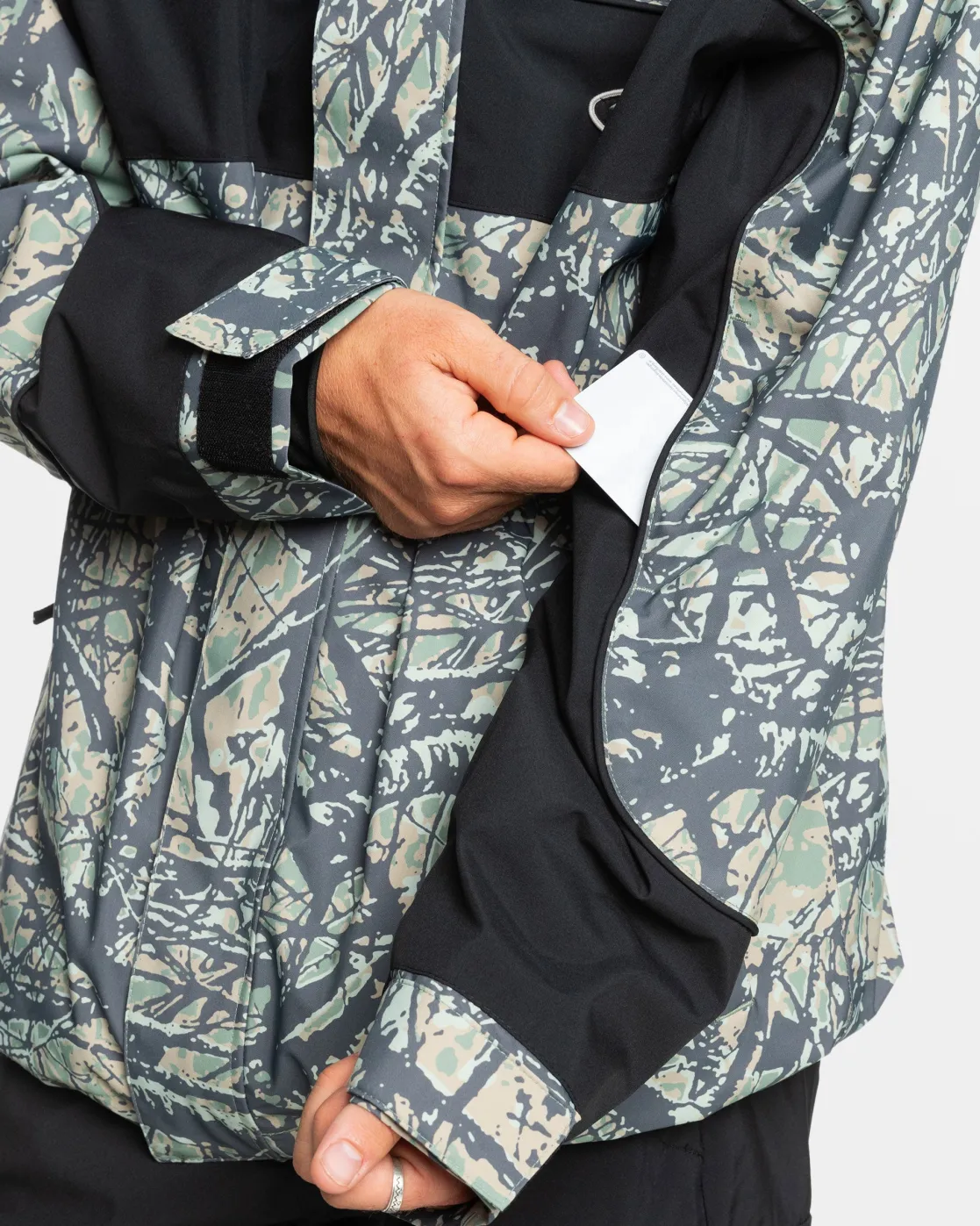 Quiksilver Snow Jackets>High Altitude 20K Snow Jacket WOODLANDABSTRACTSEASPRAY