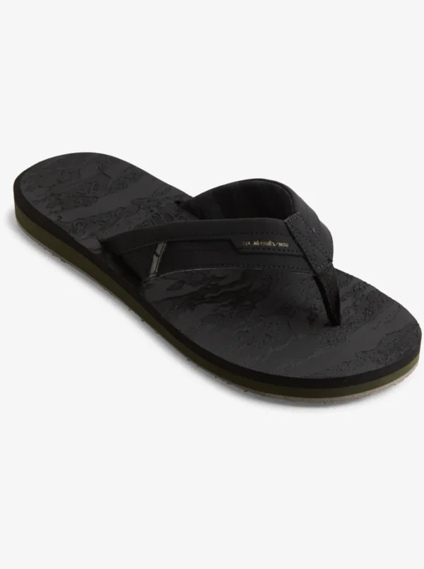 Quiksilver Sandals>Island Oasis Squish Sandals BLACK2