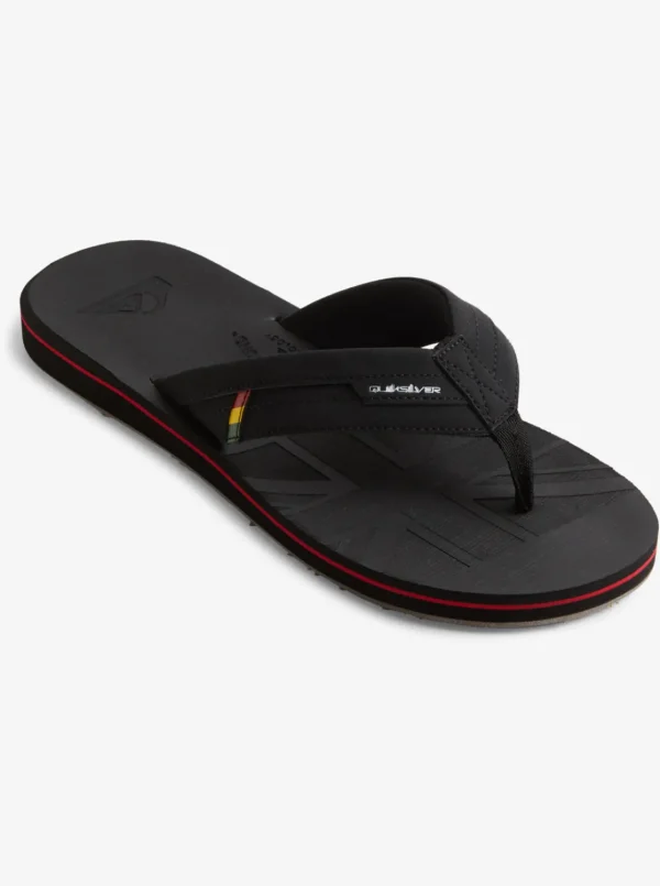 Quiksilver Sandals>Island Oasis Squish Sandals BLACK1