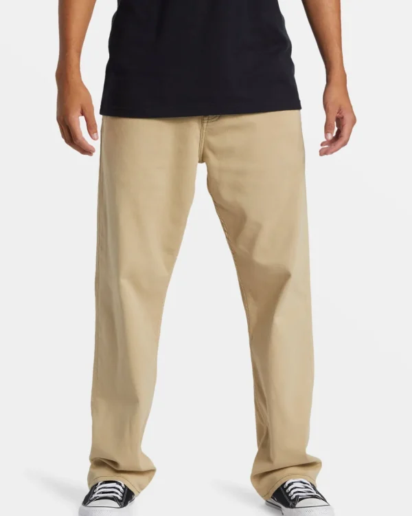 Quiksilver Pants | Under $100>Landers Far Out Straight Fit Pants TWILL