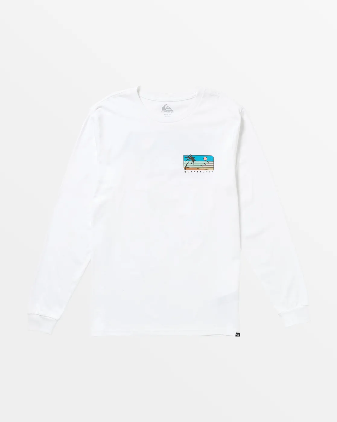 Quiksilver Tees>Line Up Long Sleeve T-Shirt WHITE
