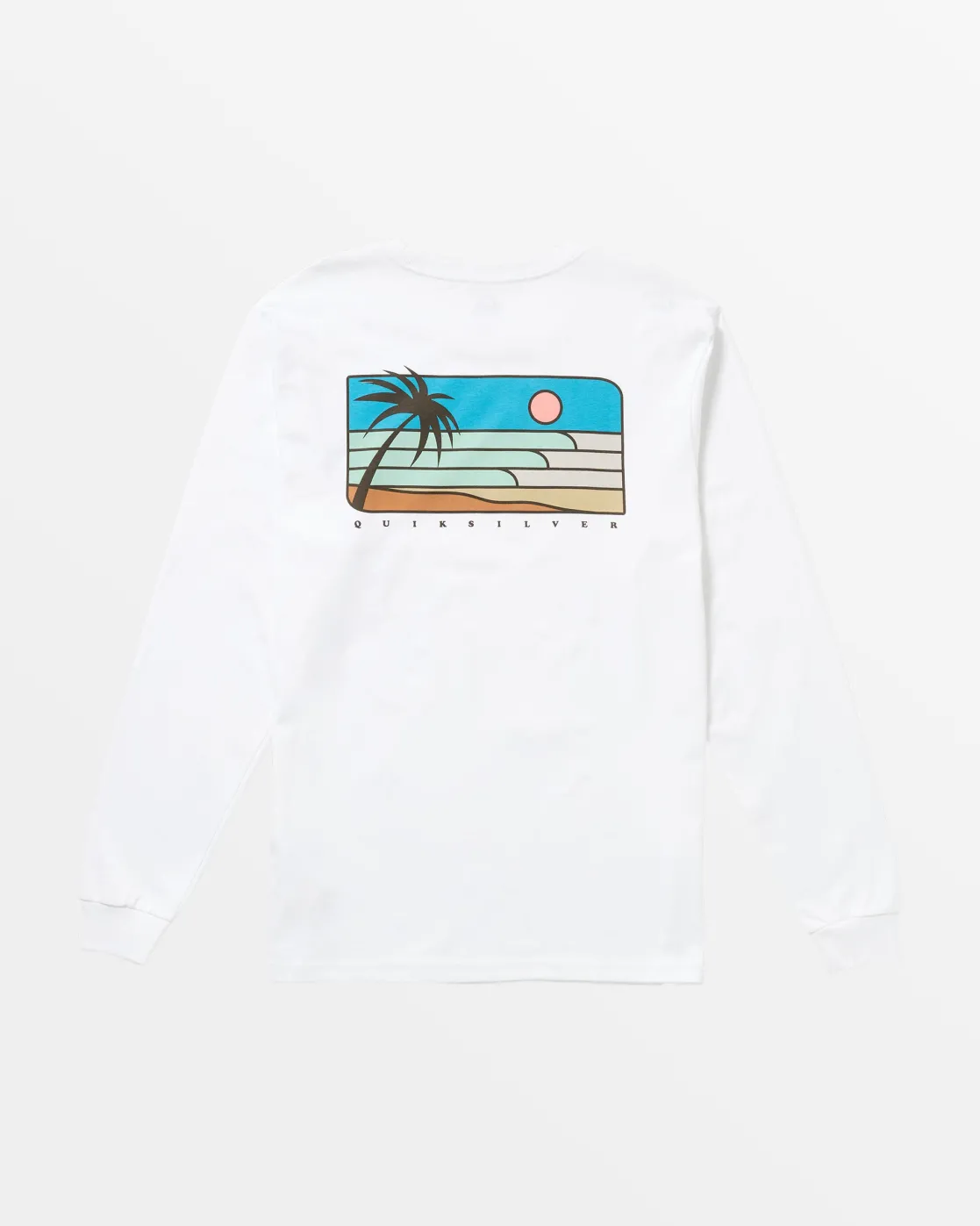 Quiksilver Tees>Line Up Long Sleeve T-Shirt WHITE